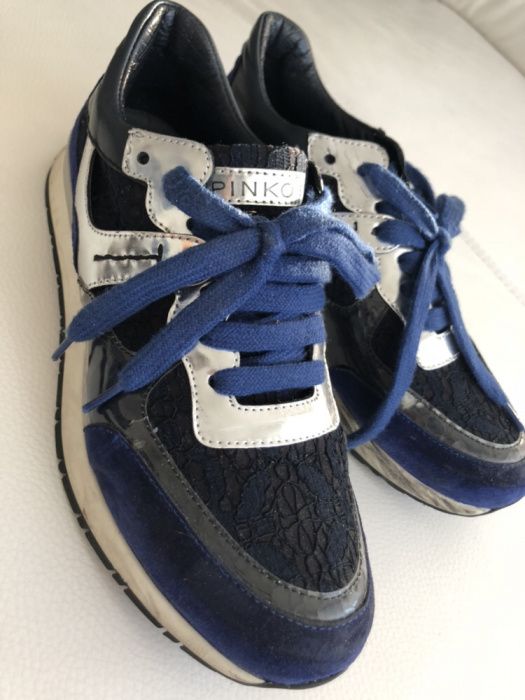 Wygodne sneakersy PINKO oryginalne buty z koronką ROZMIAR 39