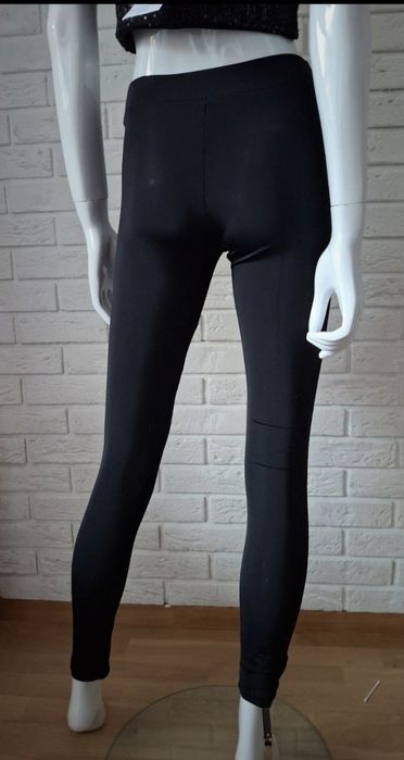 Calzedonia czarne legginsy lycra cekiny M