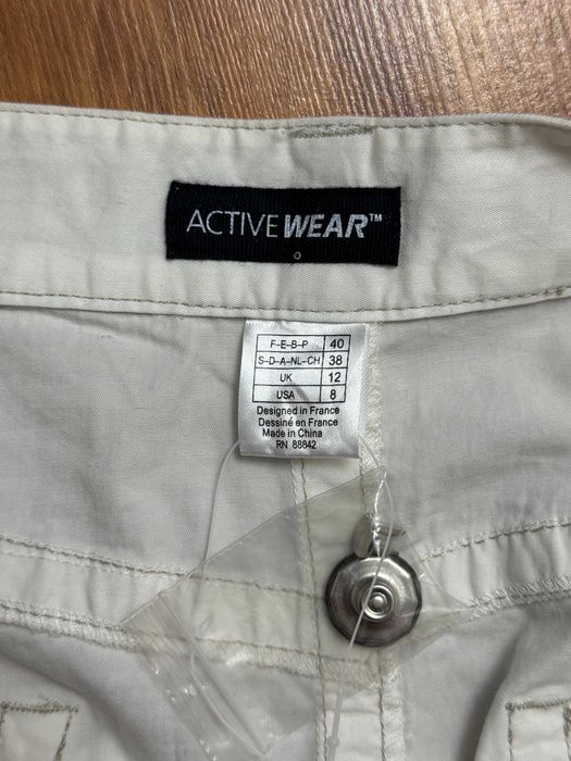 Spódnica biała kremowa spódniczka do kolan bawełniana Active Wear 40 L