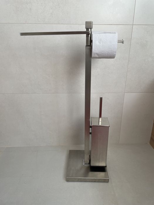 Piaçaba com porta-rolos Leroy Merlin Inox Escovado