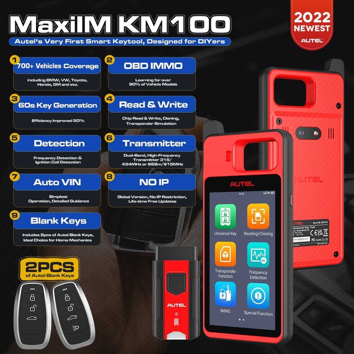 Autel MaxiIM KM100E Máquina Programação Chaves Original PT (NOVO)