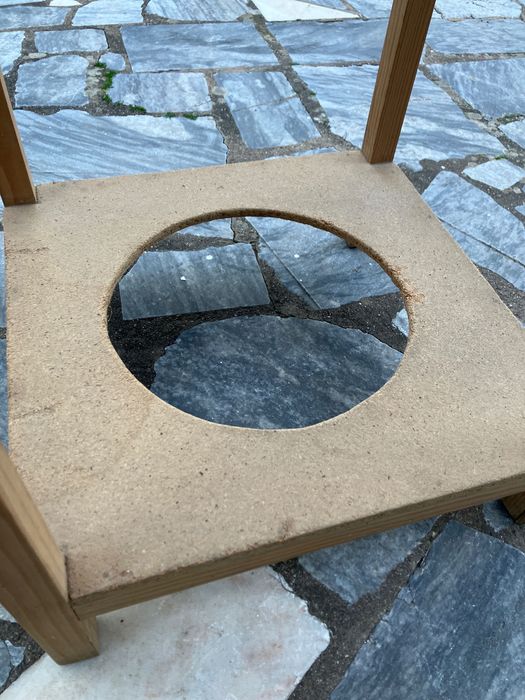 Mesa de estufa de madeira (para braseira)