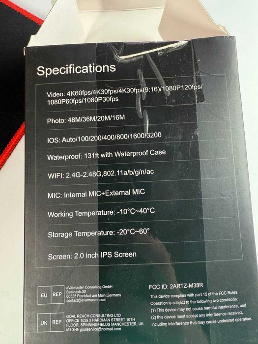 Apexcam M80 4K 60FPS 48MP WiFi Екшн-камера