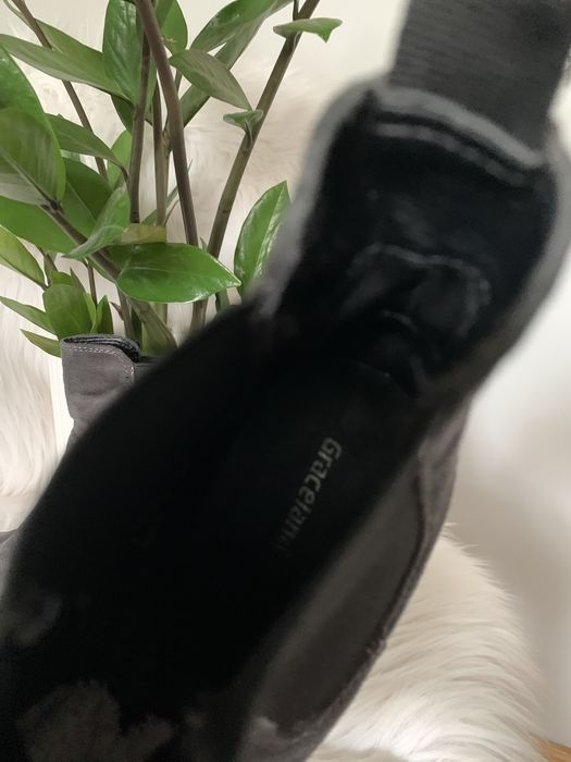 Graceland 38 grafitowe botki obcas słupek