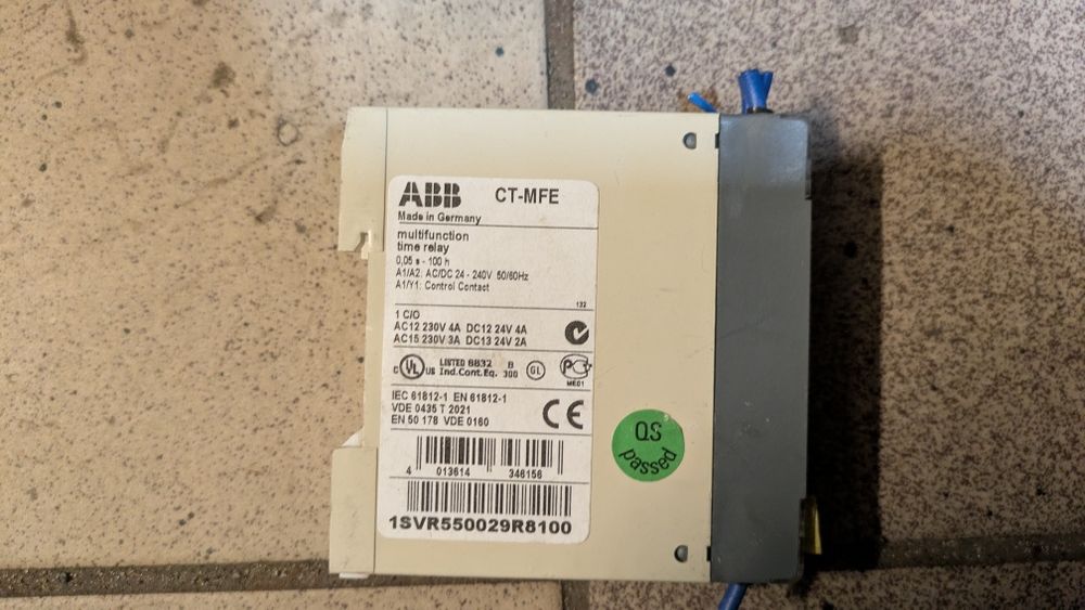 Aparatura ABB (Contrans I, przekaźniki czasowe, prądowe)