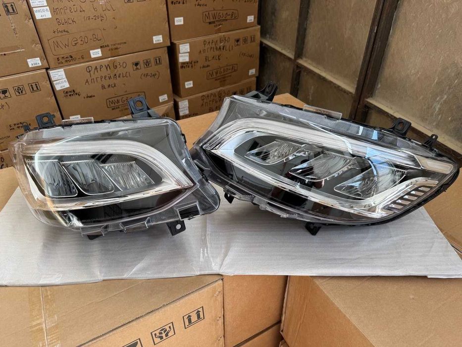 Led Фари Sprinter W910 W907 фара заміна замість штатних галогенових фар Спрінтер w910 Mercedes Дільфін 907 Фари лед спринтер w907