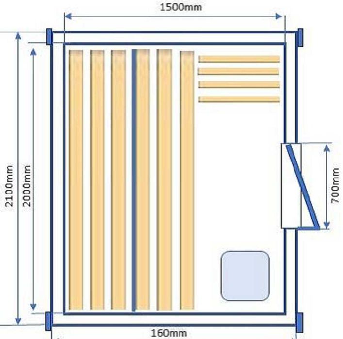 Sauna Ośmiokątna 2,2x1,6