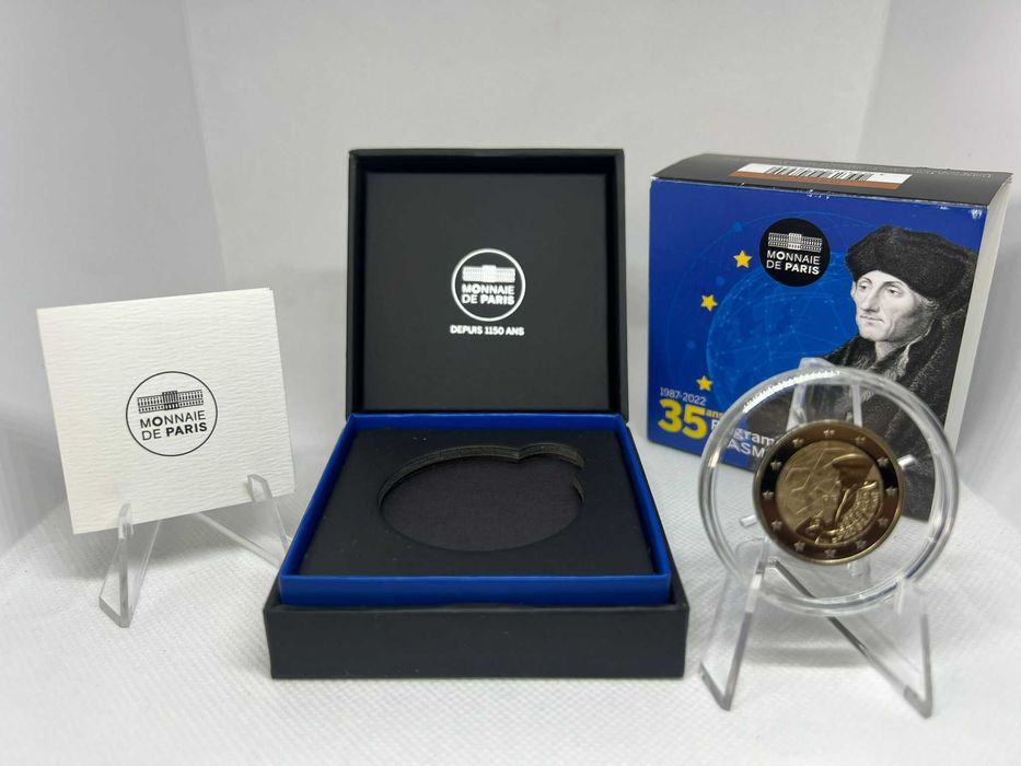 França 2022 - Estojo 2€ Proof 35º Aniversário - Programa Erasmus