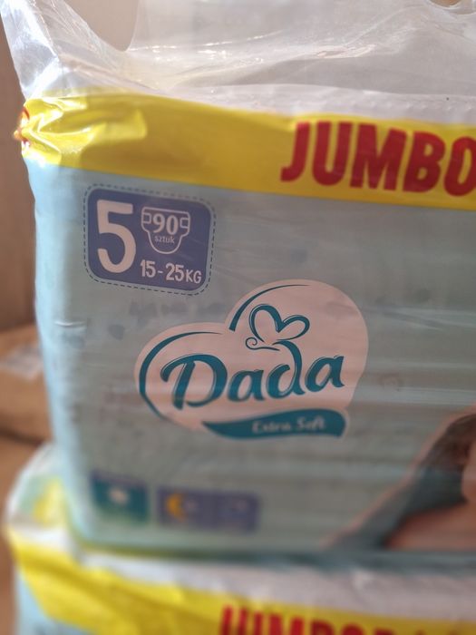 Dwie paczki pieluch pampersow rozm 5 Dada jumbo bag 180szt