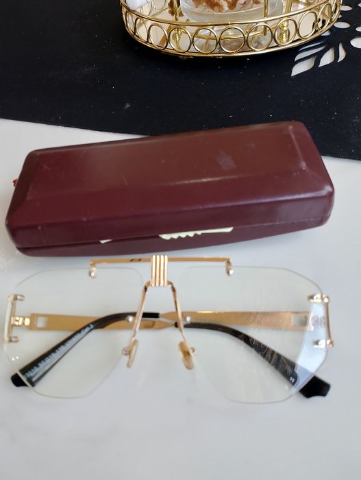 Taniej Nowe ozdobne okulary uniseks zerówki z z filtrem UV