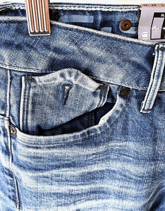 Spodnie jeansowe G-Star RAW męskie 28/32 niebieskie
