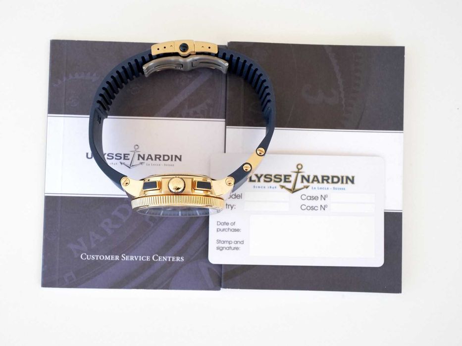 Ulysse Nardin Marine Chronograph Manufacture Voyage Blue 18K Rose Gold Limited Edition 43