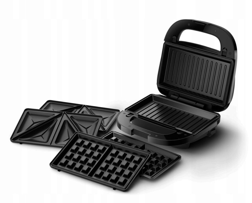 PHILIPS Toster Opiekacz Gofrownica 3w1 do Kanapek Panini Prezent