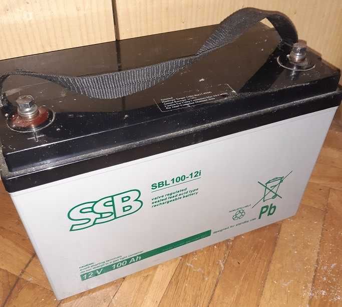 Aku SBL 100-12i 100Ah 12V AGM VRLA jak nowy, do  UPS FV, łodź, kamper,
