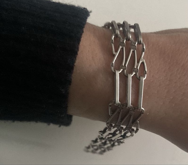 Bransoletka srebrna stara prl