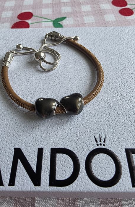 Charms charmsy do bransoletki Pandora serce z czarną emalią serca