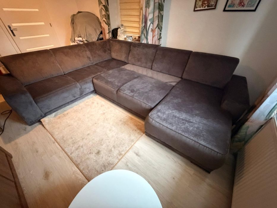 Szary duży narożnik Agata