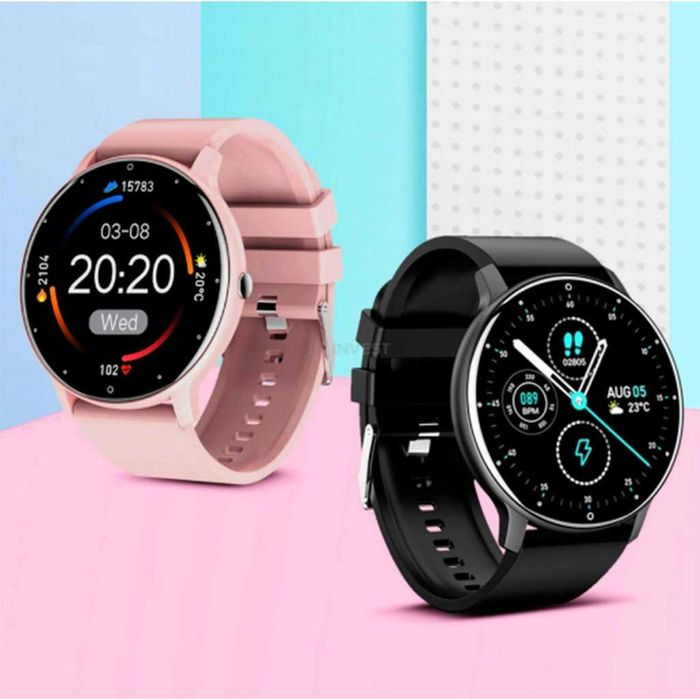 WODOODPORNY Smartwatch zegarek krokomierz tętno SMS różowy dla kobiety