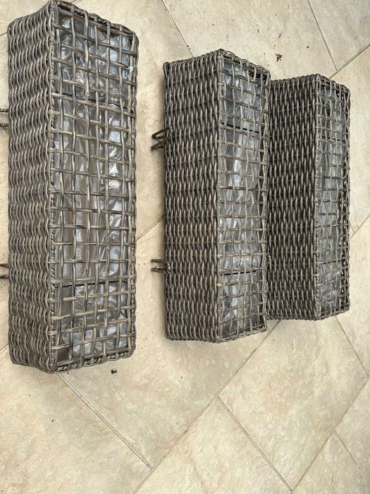 korytka długie  technorattan 3 szt