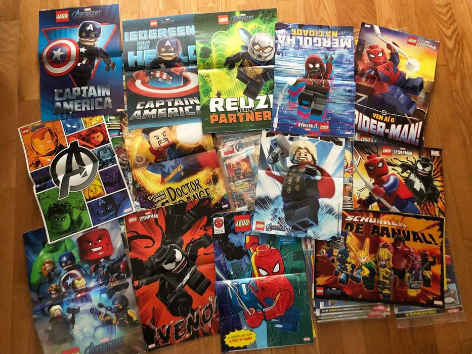 Lote 57 Revistas LEGO® MARVEL Avengers Spider Man - Sem Minifiguras