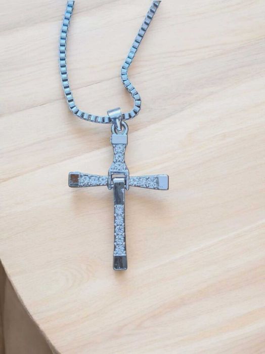 nowy Szybcy i wściekli film Dominic Toretto Naszyjnik chain łańcuszek srebrny fast and furious