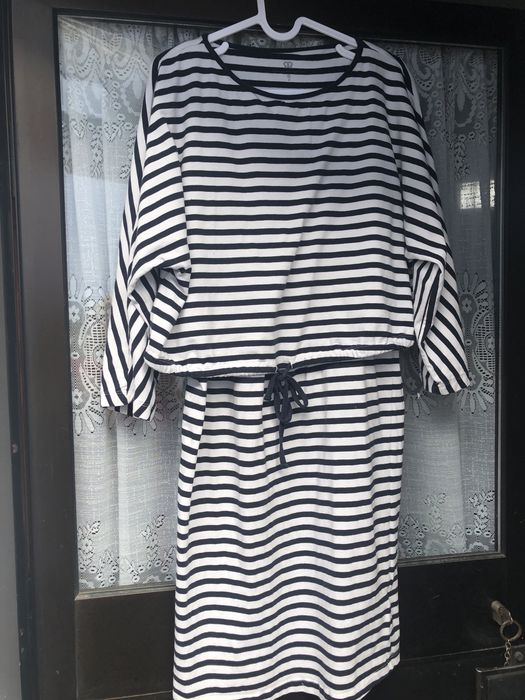 Striped Dress in Size S, Blue and White, High Quality