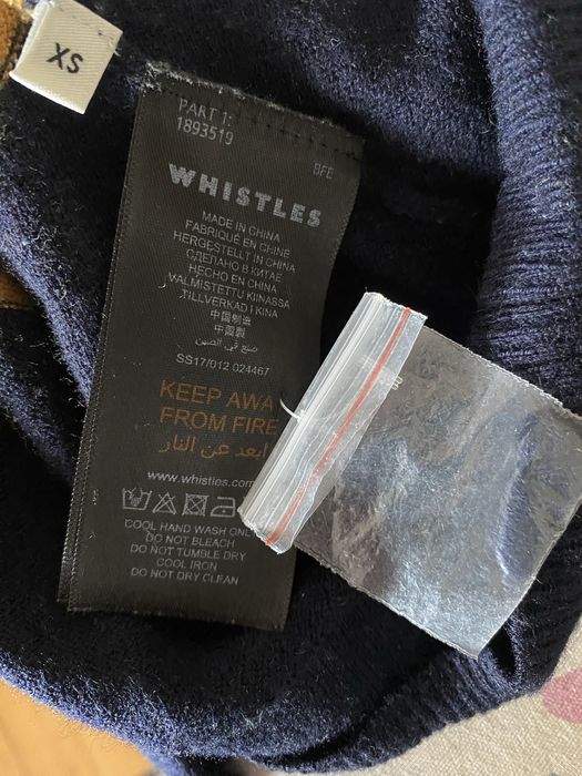 Whistles sweter wełna kaszmir paski granatowy XS premium
