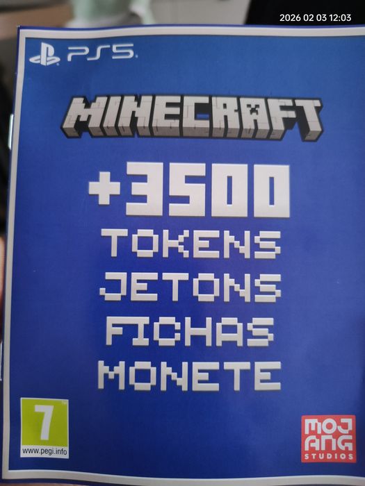 Minecraft 3500 Tokenów/monet PS5