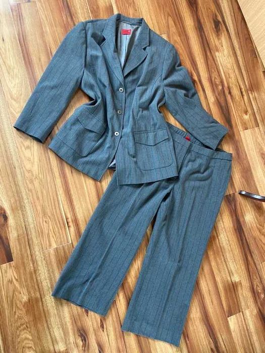 Garnitur damski basic oversize rybaczki 7/8 spodnie xxxl 46 48 +size