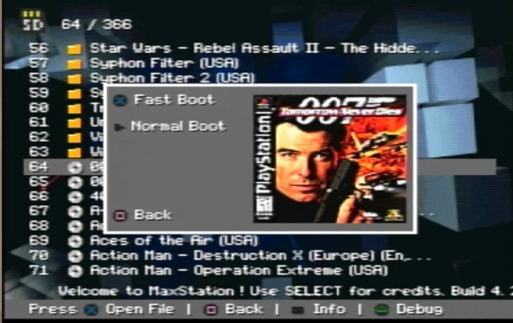 Sony PlayStation 1 emulator napędu Maxstation ODE v2.3