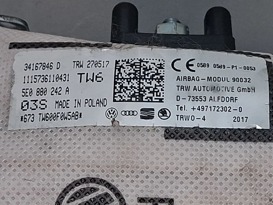 Airbag banco direito SKODA Octavia III Hatchback (5E3)