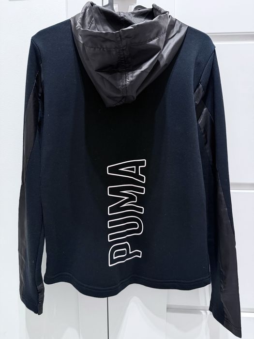 Bluza czarna rozpinana z kapturem 68% bawełna Puma