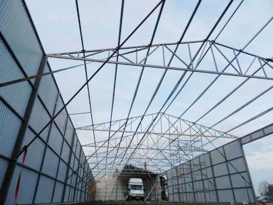 Blaszana montowana hala 12×60 m - grafit