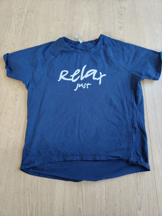 Granatowa bluzka bawełniana t-shirt Laleli L