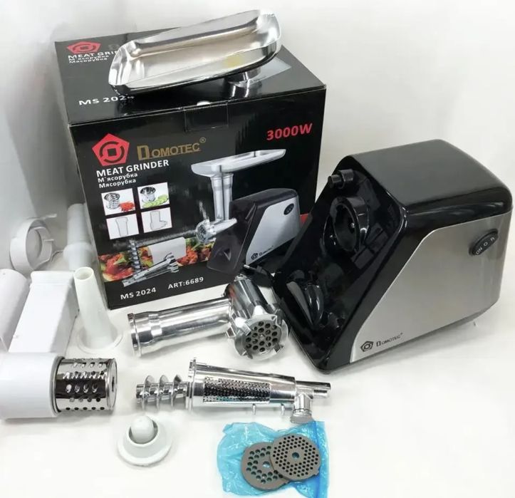 Мясорубка + соковыжималка Domotec MS-2024 терка шинковка овощерезка
