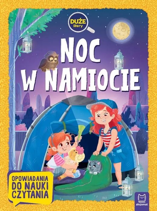 Noc w namiocie. Duże litery. Nowy Produkt