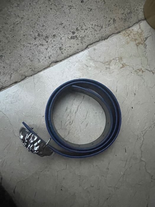 Cinto Azul com Cabeça da Medusa da Versace