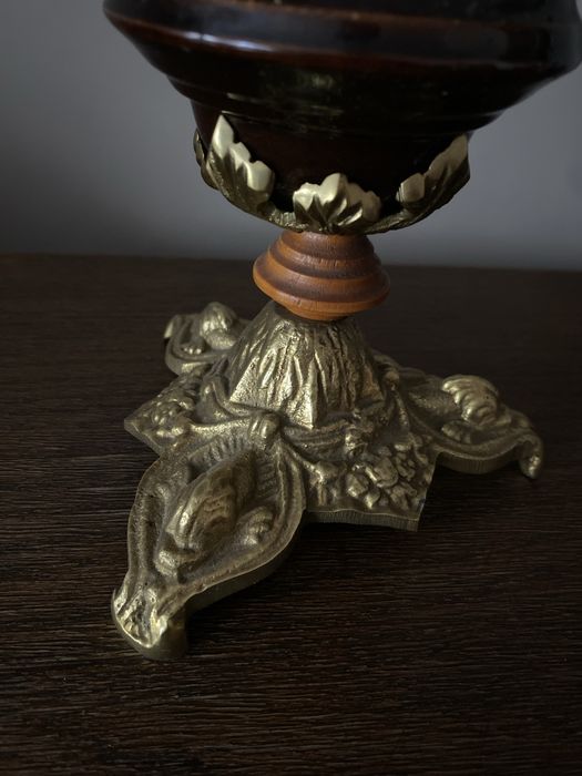 Piękny stary świecznik pięcioramienny