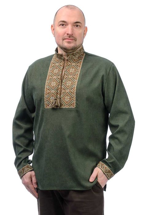 Чоловіча вишиванка із мікро-вельвету