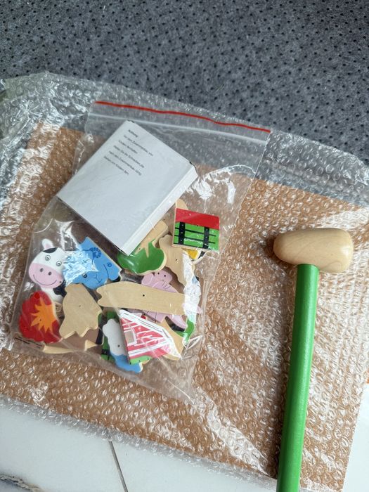 100% Drewniana || Wbijanka Kreatywna Lelin | Farma Tap Tap Puzzle