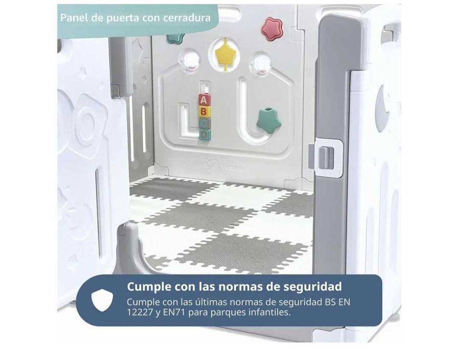 Parque para bebé com tapetes