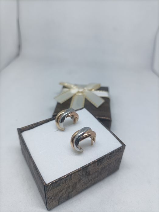 Złote kolczyki złoto 583 sztyft