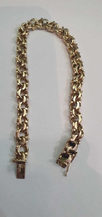 Bransoleta złota 14 k/585/27,36 g. 22 cm - Madej Gorlice Mickiewicza -