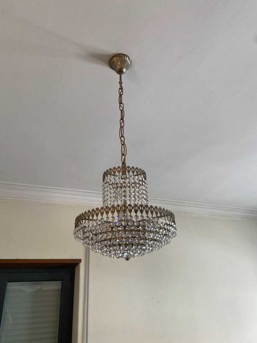 Lustre de Cristal Vintage em Excelente Estado