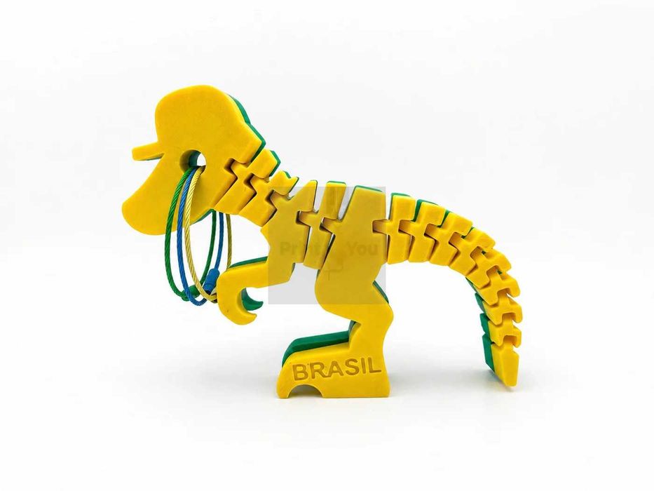 Dinossauro Articulado Amigo Dino Impresso em 3D Personalizável