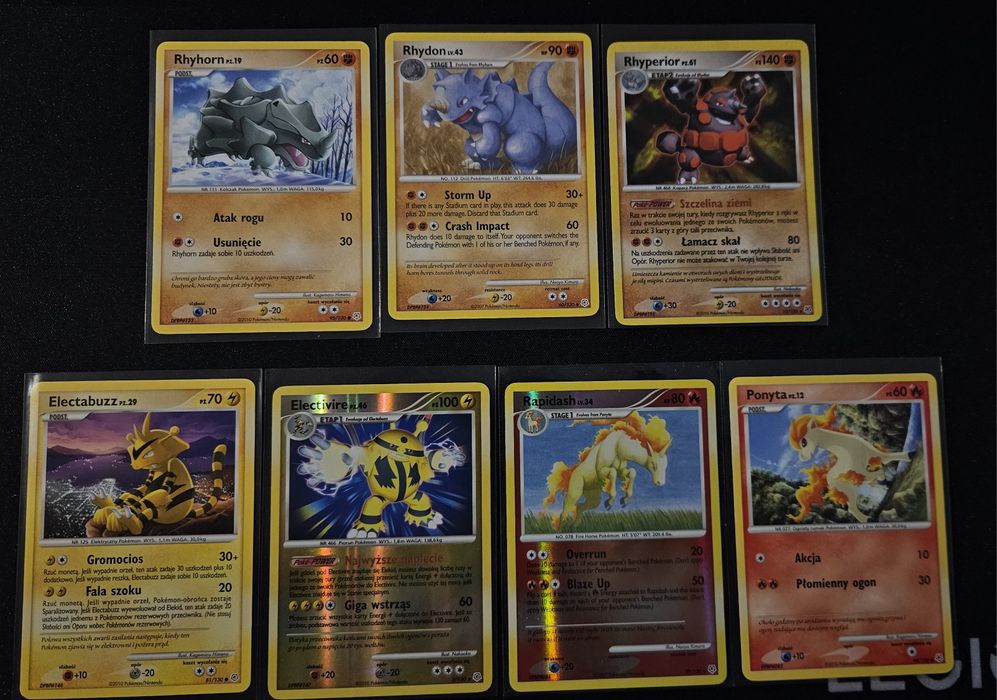 Karty Pokemon z serii Diament i Perła