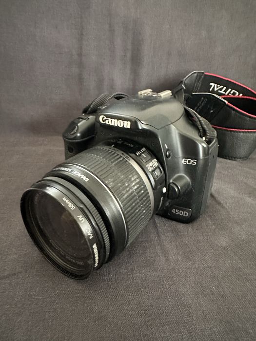 Aparat Canon EOS 450D + Canon 18-55mm + filtr UV