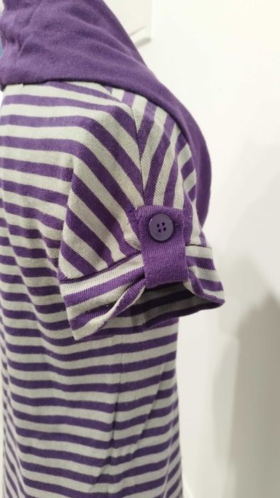 Vestido Zara Roxo e Cinzento