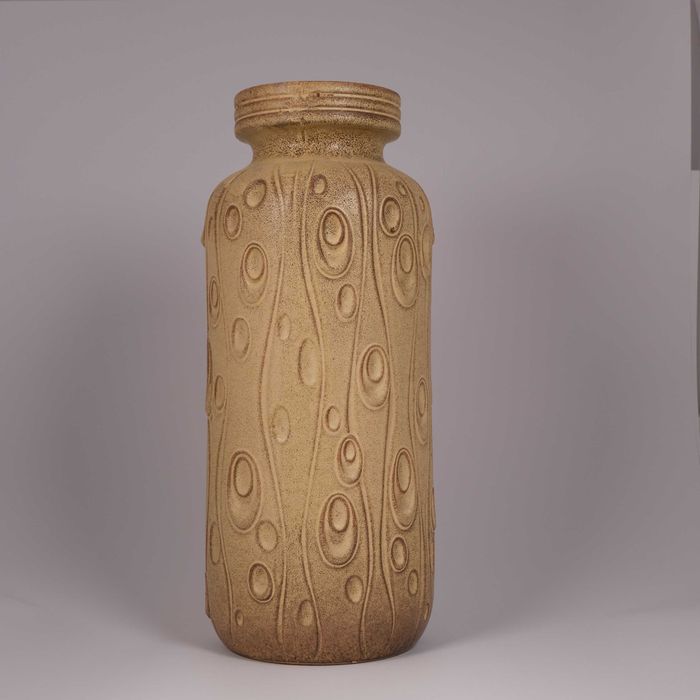 Wazon ceramiczny vintage, motyw "pawie oczka", West Germany, lata 70.