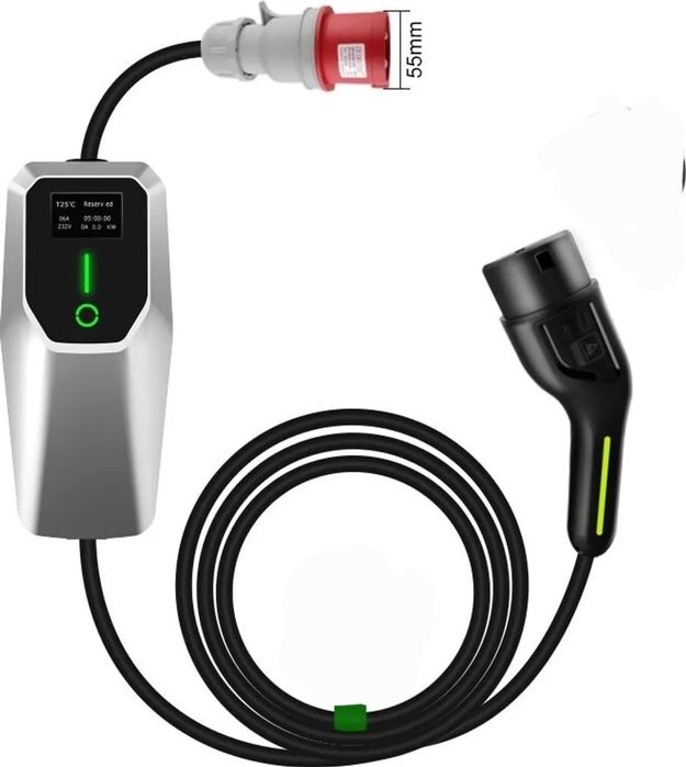 Mobilny Wallbox 11kW 5m 3-fazy type2 ładowarka ev 16A